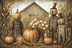 ANT168 - Pumpkin Folk - 18x12