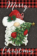 DOG242 - Merry Christmas Santa Gnome   - 12x18