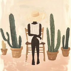 SA118 - Girl and the Cacti - 12x12