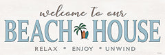 STAR208 - Beach House Sign - Palms - 36x12