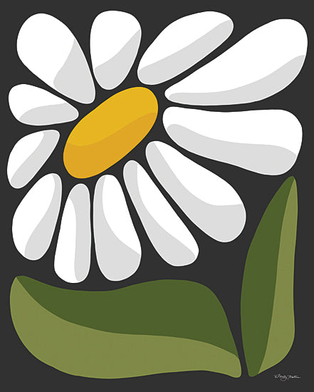 Molly Mattin MAT123 - MAT123 - Daisy Flower Power - 12x16 Flower, Daisy, Abstract, White Daisy, Spring, Black Background from Penny Lane