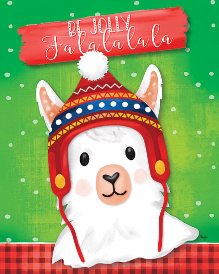 Mollie B. MOL2055 - MOL2055 - Be Jolly Llama - 12x16 Signs, Typography, Be Jolly, Llama, Snow Hat from Penny Lane