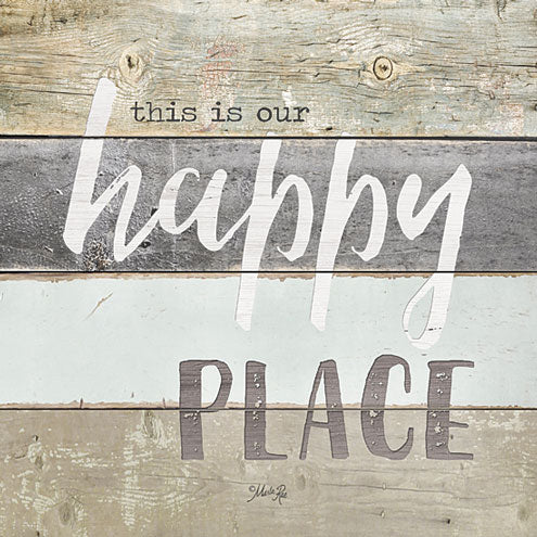 Marla Rae MA2405GP - Happy Place - Happy, Wood Planks, Signs from Penny Lane Publishing