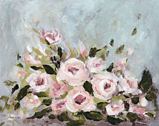 Amanda Hilburn AH170 - AH170 - Sweet and Innocent - 16x12 Flowers, Pink Flowers, Roses, Leaves, Bouquet, Abstract from Penny Lane