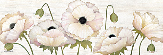 Annie LaPoint ALP2466 - ALP2466 - Poppy Parade - 18x6 Flowers, Poppies, White Poppies, Petals, Blooms, Buds, Wood Background from Penny Lane