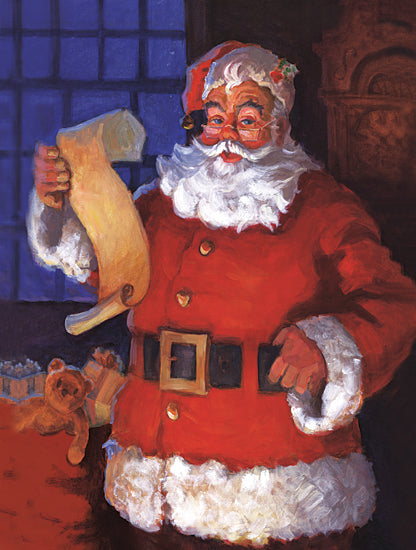 Dogwood Portfolio DOG300 - DOG300 - Santa's List - 12x16 Christmas, Holidays, Santa Claus, Santa's List, List of Names, Room, Sack of Presents, Night, Window from Penny Lane