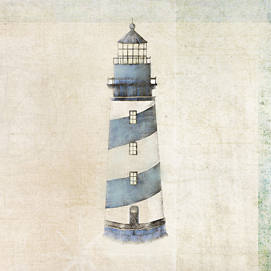 JG Studios JGS578 - JGS578 - Lighthouse - 12x12 Coastal, Lighthouse, Blue and White Striped from Penny Lane