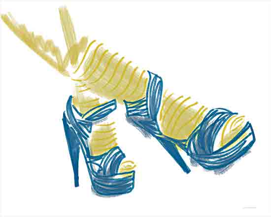 Kamdon Kreations KAM985 - KAM985 - Stripey       - 16x12 Shoes, Women's Shoes, Blue Shoes, Sandals, Abstract, Contemporary, Fashion from Penny Lane