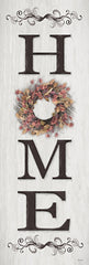 LD3665 - Home Fall Wreath I Sign  - 12x36