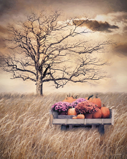 Lori Deiter LD3713 - LD3713 - Autumn Haul II - 12x16 Photography, Fall, Wagon, Pumpkins, Flowers, Mums, Wheat Field, Farm, Tree from Penny Lane