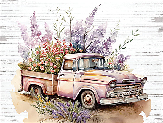 lettered & lined LET1082 - LET1082 - Vintage Flower Truck I - 16x12 Still Life, Truck, Flower Truck, Flowers, Spring, Spring Flowers, Vintage, Watercolor from Penny Lane