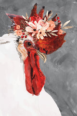 ND564 - Whimsical Floral Rooster - 12x18