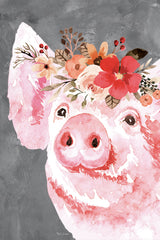 ND566 - Whimsical Floral Pig - 12x18