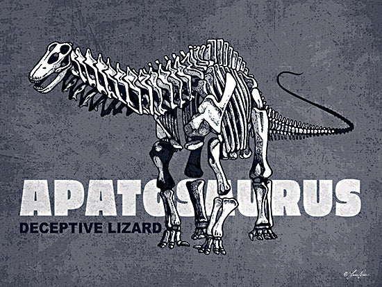 Lauren Rader RAD1425 - RAD1425 - Apatosaurus - 16x12 Dinosaurs, Apatosaurus, Bones, Skelton of Apatosaurus, Apatosaurus Deceptive Lizard, Typography, Signs, Textual Art, Black & White, Children, Masculine from Penny Lane