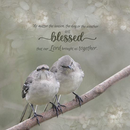 Robin-Lee Viera RLV702 - RLV702 - Together We Are Blessed - 12x12 Photography, Inspirational, Couples, Spouses No Matter the Season, the Day or the Weather Still Blessed, Typography, Signs, Textual Art, Birds, Tree Branch, Flowers from Penny Lane