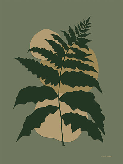 Rachel Nieman RN643 - RN643 - Earthy Element Leaf 3 - 12x16 Abstract, Leaves, Greenery, Shapes, Earthy Element, Green from Penny Lane