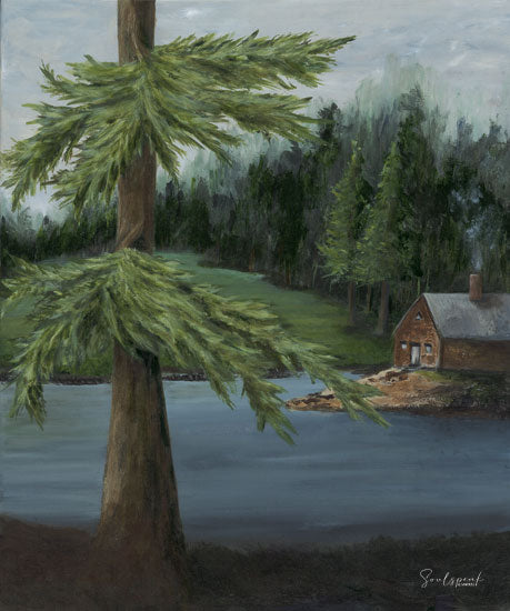 Soulspeak & Sawdust SAW171 - SAW171 - Hideaway - 12x16 Lake, Trees, Cabin, Forest, Landscape, Hideaway from Penny Lane