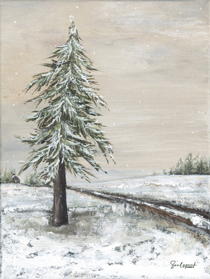 Soulspeak & Sawdust SAW173 - SAW173 - Winter's Arrival - 12x16 Winter, Trees, Pine Trees, Landscape, Snow, Path, Sky, Clouds from Penny Lane