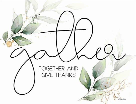 Susan Ball SB942 - SB942 - Gather Together   - 16x12 Inspirational, Gather Together and Give Thanks, Typography, Signs, Textual Art, Family, Greenery from Penny Lane