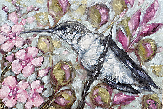 Sara G. Designs SGD146 - SGD146 - Sitting Pretty - 18x12 Humming Bird, Flowers, Pink Flowers, Brush Strokes from Penny Lane