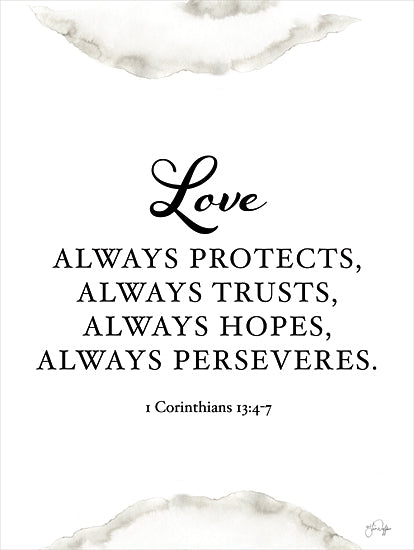 Yass Naffas Designs YND430 - YND430 - Love - 12x16 Religious, Love Always Protects, Always Trusts, Always Hopes, Always Perseveres, 1 Corinthians, Bible Verse, Typography, Signs, Textual Art, Crystals from Penny Lane