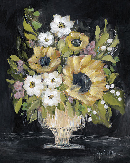 Amanda Hilburn AH200 - AH200 - Sunshiny Bouquet - 12x16 sunflower bouquet, bright flowers, rustic vase, farmhouse style from Penny Lane