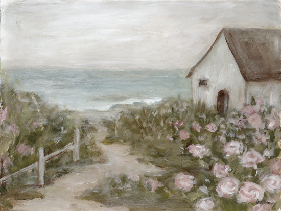 Amanda Hilburn AH284 - AH284 - Seaside Cottage - 16x12 coastal cottage, ocean view, path to beach, soft florals from Penny Lane