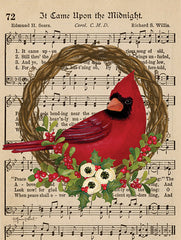 ALP2699 - Cardinal Carols Wreath - 12x16