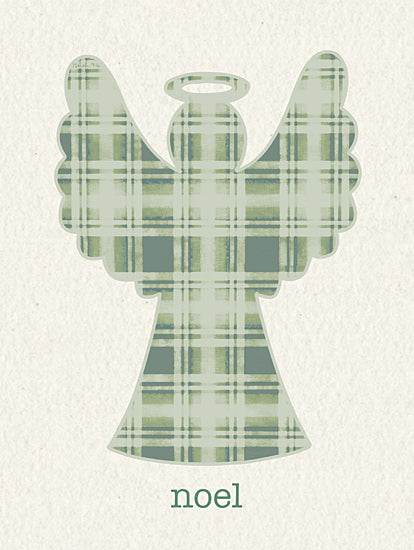 Annie LaPoint ALP2703 - ALP2703 - Plaid Christmas Angel - 12x16 Christmas, Holidays, Religious, Angel, Noel, Typography, Signs, Textual Art, Green Plaid from Penny Lane