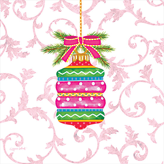 Annie LaPoint ALP2752 - ALP2752 - Razzle Dazzle Ornament II - 12x12 Christmas, Holidays, Ornament, Greenery, Leaves, Pink, Bright Colors from Penny Lane