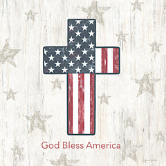 ALP2849 - Gold Bless America Cross - 12x12