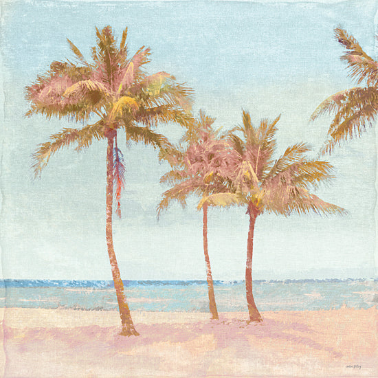 Amber Sterling AS460 - AS460 - Sandy Serenity II - 12x12 tropical beach, palm trees, pastel tones, serene seascape, tropical breeze, coastal vacation scene from Penny Lane