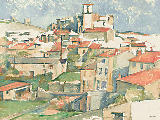 Amber Sterling AS496 - AS496 - Peaceful Provence - 16x12 village rooftops, Mediterranean scene, red roofs, pastel buildings, plein air painting, warm summer day from Penny Lane