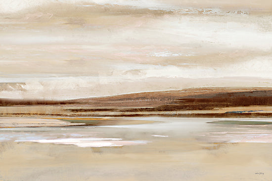 Amber Sterling AS505 - AS505 - A Day in the Desert - 18x12 minimalist landscape, desert tones, soft neutrals, serene vista, open plains, abstracted natural forms from Penny Lane
