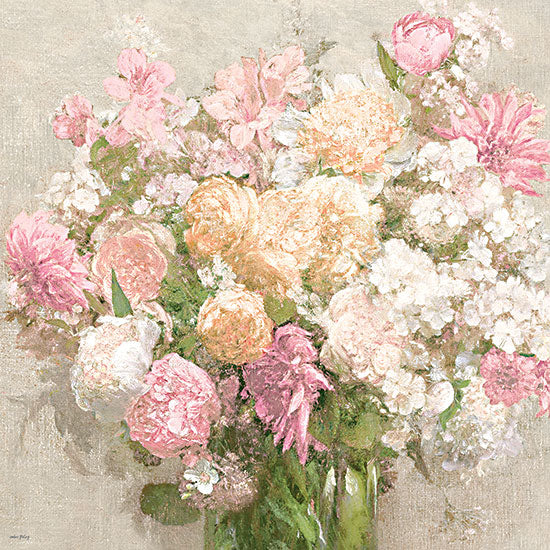 Amber Sterling AS593 - AS593 - Heirloom Bouquet - 12x12 soft floral bouquet pastel flowers romantic textured painterly feminine neutral from Penny Lane
