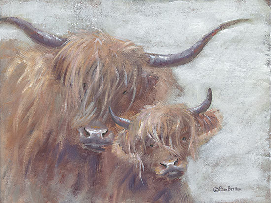 Pam Britton BR591 - BR591 - Highland Sweetness - 16x12 highland cow animal portrait farm animal rustic painting from Penny Lane