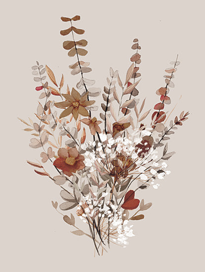 Cloverfield & Co. CC255 - CC255 - Spiced Floral Bouquet - 12x16 Flowers, Leaves, Greenery, Bouquet, Spiced Floral Bouquet, Neutral Palette from Penny Lane