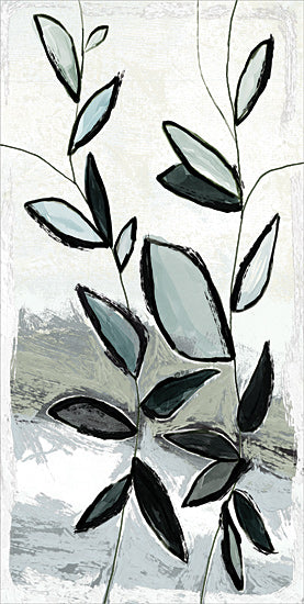 Cloverfield & Co. CC261 - CC261 - Veins of the Earth II - 9x18 stylized foliage, green leaves, abstract plants, botanical illustration, contemporary greenery, minimalist plant art, artistic brush strokes, farmhouse greenery from Penny Lane