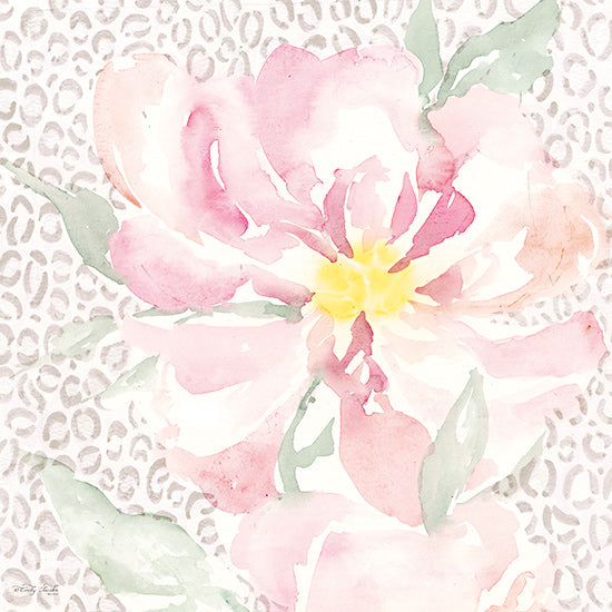 Cindy Jacobs CIN4344 - CIN4344 - Leopard Rose III - 12x12 Flower, Pink Flower, Leaves, Patterned Background, Leopard Print, Watercolor from Penny Lane