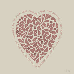 CIN4427 - Faith Hope Love Heart - 12x12