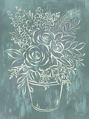 CTD415 - Etched Bouquet I - 12x16