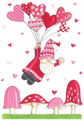 DS2398 - Valentine Gnome with Balloons - 12x16