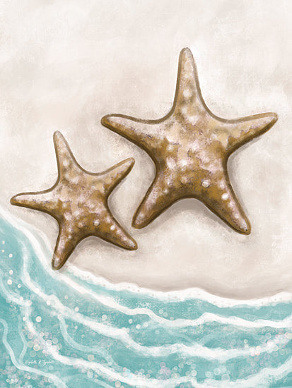 Elizabeth Tyndall ET623 - ET623 - Starfish - 12x16 starfish, beach, sand, ocean waves, coastal art, seaside, nature, simplicity, minimal design, relaxation from Penny Lane