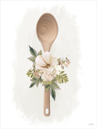 House Fenway FEN1177 - FEN1177 - Kitchen Bouquet Spoon - 12x16 Wooden spoon, floral arrangement, cooking, kitchen, rustic, farmhouse, feminine, still life from Penny Lane