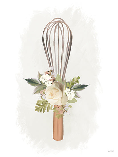 House Fenway FEN1178 - FEN1178 - Kitchen Bouquet Whisk - 12x16 whisk, kitchen utensil, floral arrangement, flowers, greenery, farmhouse decor, modern farmhouse, artistic illustration, soft pastels from Penny Lane