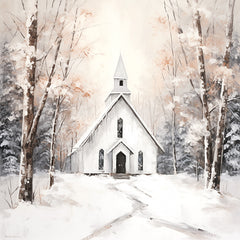 HK298 - Snowy Church Walk  - 12x12