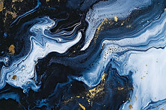 HK489 - Blue Swirl   - 18x12