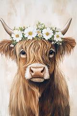 HK567 - Floral Highland Lass - 12x18