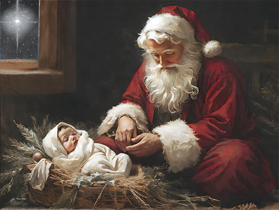 Jo Moulton JO207 - JO207 - Santa Believes - 16x12 abstract, colorful, expressive, brush strokes, contemporary, art from Penny Lane