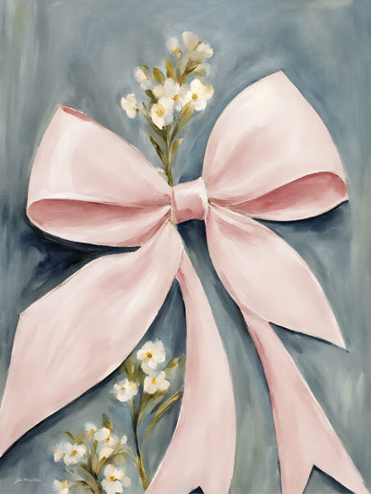Jo Moulton JO250 - JO250 - Pink Bow and Blossoms - 12x16 contemporary, feminine, fashion, pastel, elegant, dress, flowing gown, classical from Penny Lane
